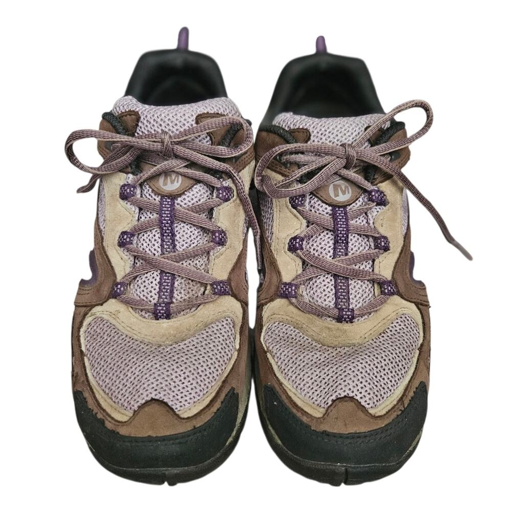 Merrell‎ Womens Azura Waterproof Hiking Brown Grip Low Top Trail Sneakers 7.5